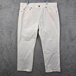 Peter Manning Men's White Jeans Light Wash Size 36x27